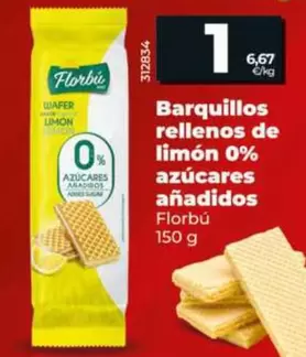 Florbu - Barquillos Rellenos De Limon 0% Azucares Anadidos