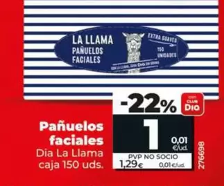 Dia La Llama - Pañuelos Faciales 