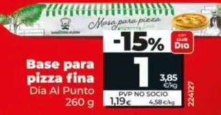 Dia Al Punto - Base Para Pizza Fina 