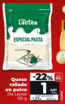 Dia Lactea - Queso Rallado En Polvo