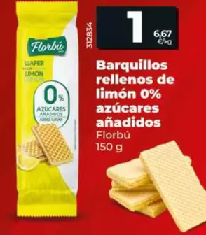 Florbu - Barquillos Rellenos De Limon 0% Azucares Anadidos