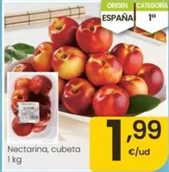 Nectarina, Cubeta