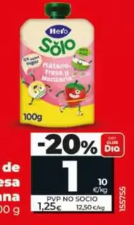 Hero - Bolsita De Platano, Fresa Y Manzana 