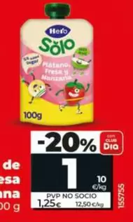 Hero - Bolsita De Platano, Fresa Y Manzana 