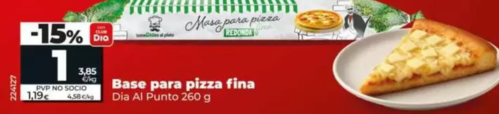 Dia Al Punto - Base Para Pizza Fina 