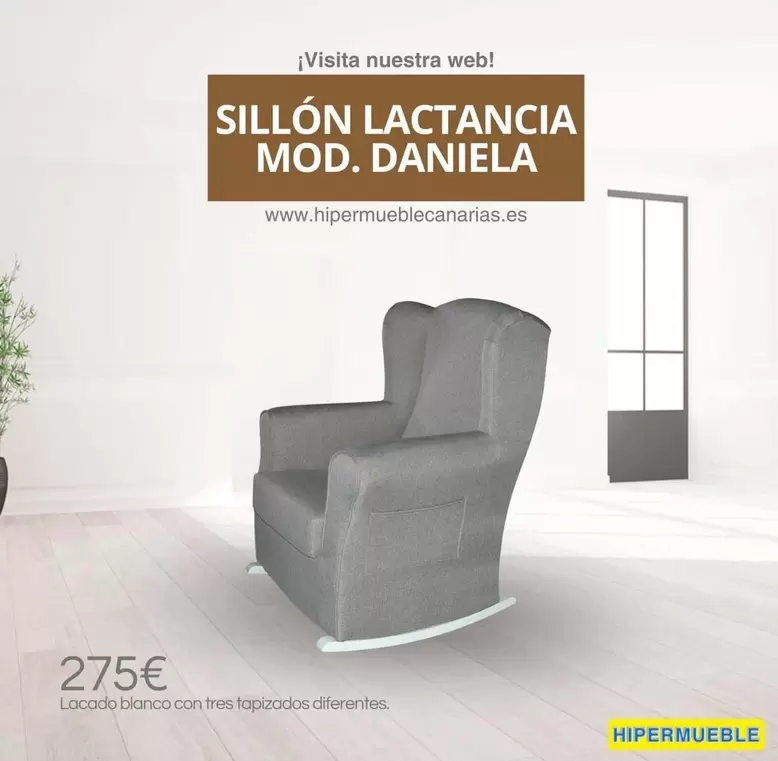 Blanco - Sillon Lactancia Mod. Daniela
