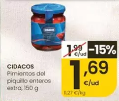 Cidacos - Pimientos Del Piquillo Enteros Extra