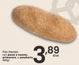Pan Alemán Con Pasas Y Nueces, Primavera, O Zanahoria