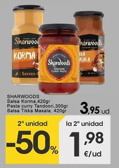 Sharwoods - Salsa Korma, Pasta Curry Tandori, Salsa Tikka Masala