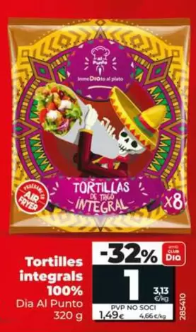 Dia Al Punto - Tortillas Integrales 100%