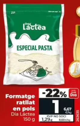 Dia Lactea - Queso Rallado En Polvo 