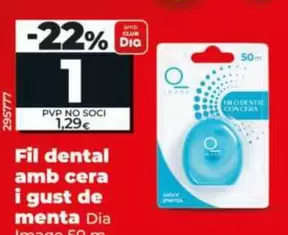 Dia Imaqe - Hilo Dental Con Cera Y Sabor Menta