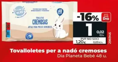 Dia Planeta Bebé - Toallitas Para Bebe Cremosas