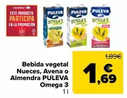 Bebida Vegetal Nueces Avena O Almendra Puleva Omega 3