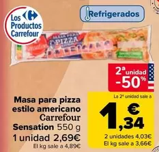 Carrefour - Masa Para Pizza Estilo Americano