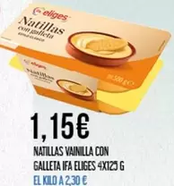 eliges - Natillas Vainilla Con Galleta Ifa