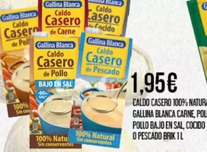 Gallina Blanca - Caldo Casero 100% Natur, Carne, Pollo Bajo En Sal, Cocido O Pescado Brik