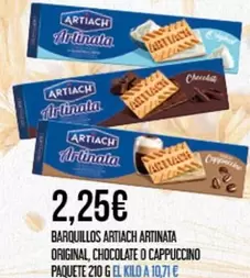 Artiach - Barquillos Artinata Original, Chocolate O Cappucino Paquete