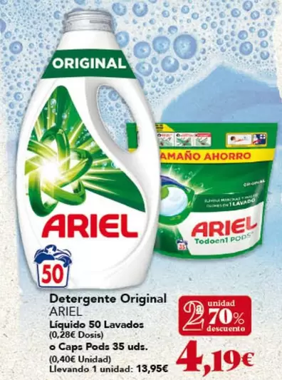 Ariel - Detergente Original Líquido 50 Lavados