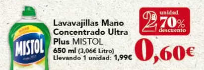 Mistol - Lavavajillas Mano Concentrado Ultra Plus