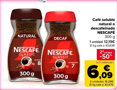 Nescafé - Cafe Soluble Natural O Descafeinado 