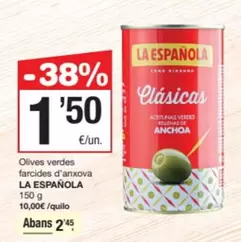 La Española - Olives Verdes Farcides D'anxova