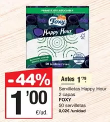 Foxy - Servilletas Happy Hour 2 Capas