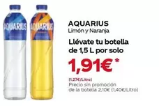 Aquarius - Limón Y Naranja Llevate Tu Botella De 1,5 L Por Solo