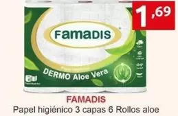 Papel Higienico 3 Capas 6 Rollos Aloe