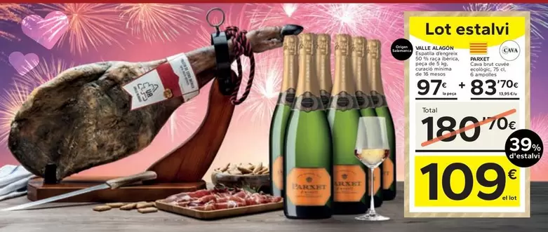 Valle Alagón - Espatlla D'engreix 50 % Raça Ibèrica + Parxet - Cava Brut Cuvée Ecològic