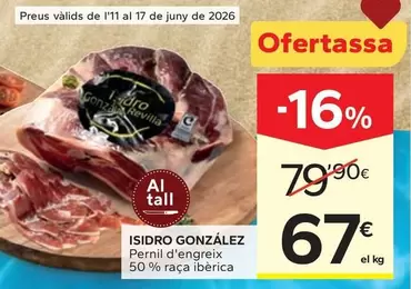 Isidro Gonzalez - Pernil D'Engreix 50% Raça Ibèrica
