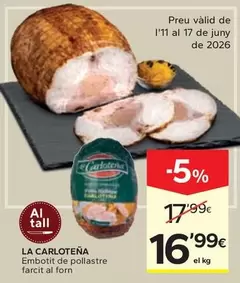 La Carloteña - Embotit De Pollastre Farcit Al Forn