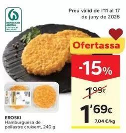 Eroski - Hamburguesa De Pollastre Cruixent