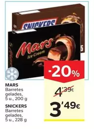 Mars/Snickers - Barretes Gelades