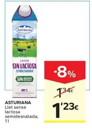 Asturiana - Llet Sense Lactosa Semidesnatada