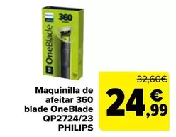 Philips - Maquinilla De Afeitar 360 Blade Oneblade QP2724/23