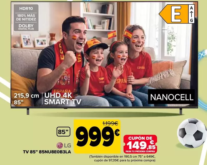 LG - Tv 85" 85NU8E0B3LA