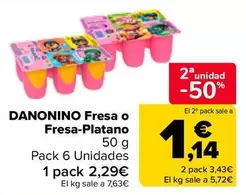 Danonino - Fresa O Fresa-Platano 
