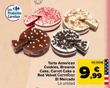 Carrefour El Mercado - Tarta American Cookies Brownie Cake Carrot Cake O Red Velvet