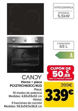 Candy - Horno + Placa PCI27XCH63CC4U2