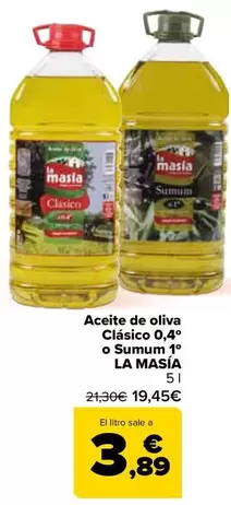 La Masía - Aceite De Oliva Clasico O Sumum 