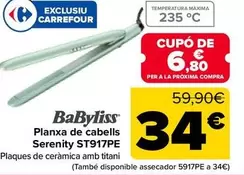 Babyliss - Plancha De Pelo Serenity ST917PE
