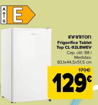 Infiniton - Frigorifico Tablet Top CL-92L8WEV