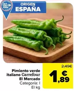 Carrefour El Mercado - Pimiento Verde Italiano