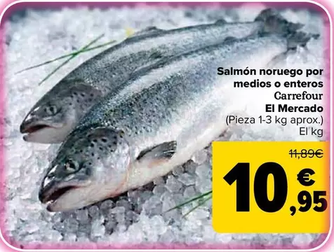 Carrefour El Mercado - Salmon Noruego Por Medios O Enteros