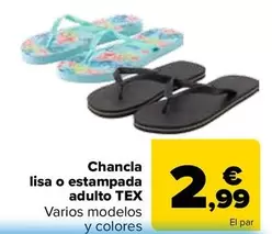 TEX - Chancla Lisa O Estampada Adulto