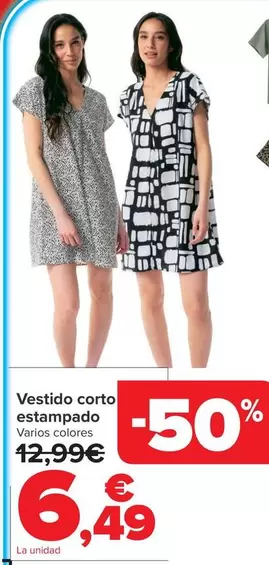Vestido Corto Estampado