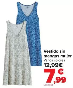 Vestido Sin Mangas Mujer