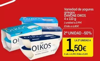 Danone - Variedad De Yogures Griegos Oikos