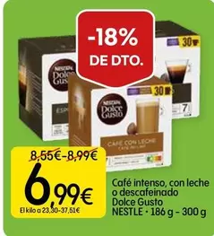 Nestlé - Cafe Intenso, Con Leche O Descafeinado Dolce Gusto